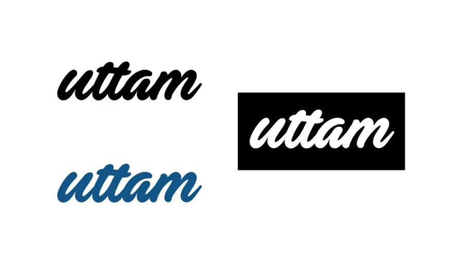 Uttam's text-based logo